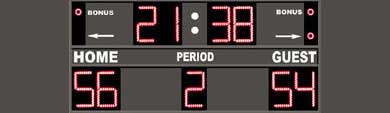 Scoreboard With 2 Side Sponsor Panels
