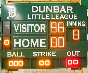 Baseball Scoreboard With Customized Layout