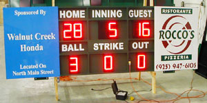 Scoreboard With Side Sponsor Panels